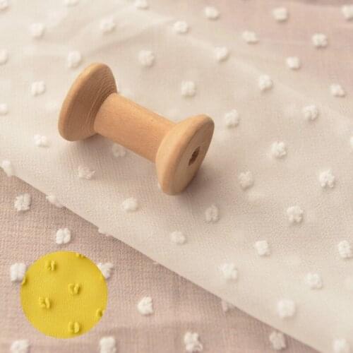 Quality Chiffon patchwork Rice white ginger yellow jacquard tissu Dress Blouse robe Hanfu scarf window screen fabric