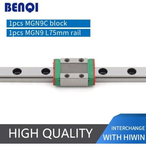 China manufacturer linear rail MGN9 L75mm+ linear block MGN9C