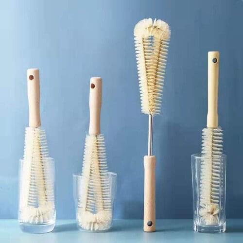Kitchen Cleaning Tools, No Dead Angle Long Handle Gap Bristle Bottle Brush Cleaning Set, Small Brush, Water Cup Brush