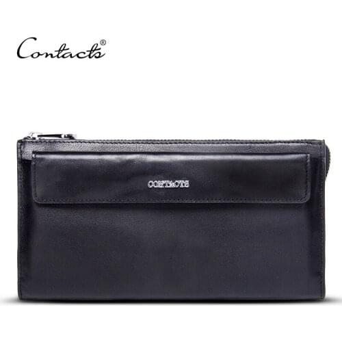 Fashion New Wallets Genuine Leather Men RFID Quality Day Clutches Brand Hand Bags High Capacity Soft Purse 2017 Office Wallet