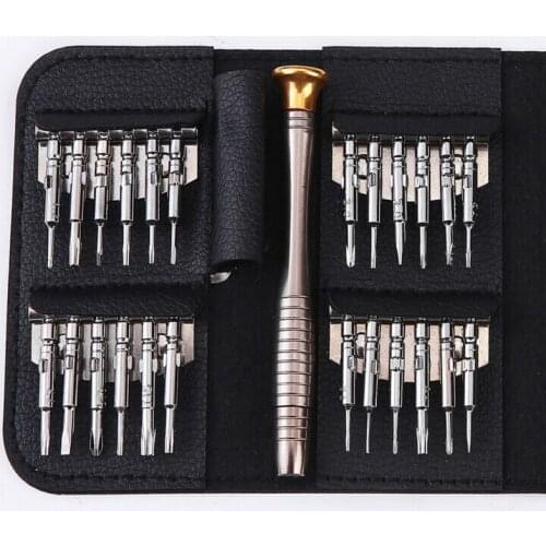 25 in 1 Repair opening Tool Kit Aid Pentalobe Torx Phillips Screwdrivers Set for iPhone Samsung Watch PC