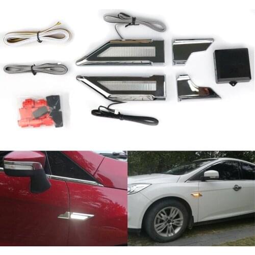 New tec daytime running light turn signal light reverse light 3 function combine leaf side light for Audi BMW Benz Volvo 12V