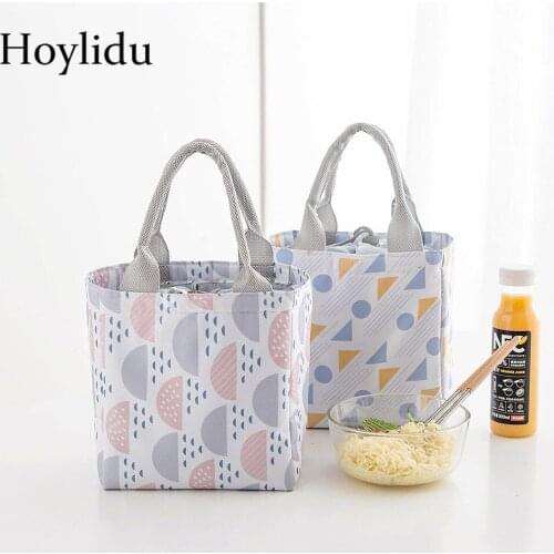 Cooler Lunch Bag Fashion Multicolor Bag Women Hand Pack Hot Breakfast Box Portable Picnic Travel Waterproof Fresh Keep Cold