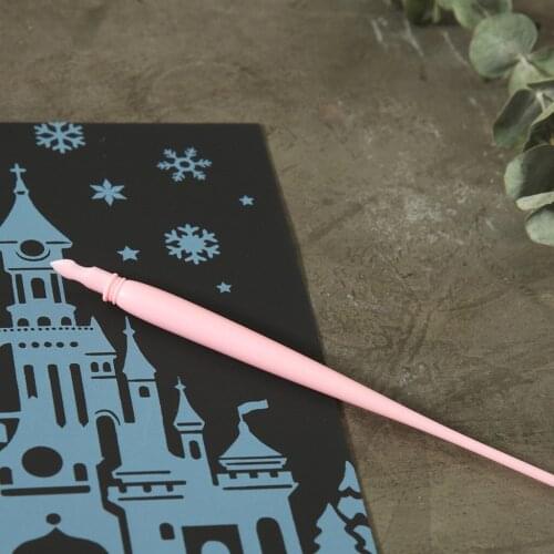 Plastic Scraping Brush Child Puts A Safety Wound Scraping Brush Office School Supplies Accessories Paint Brushes