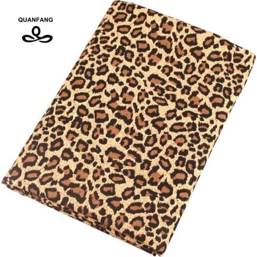 QUANFANG Leopard Series Canvas Fabric For Sewing Sofa Shirt Curtain Bag Home Handmade Cushion 50x140cm or 40x45cm/Piece