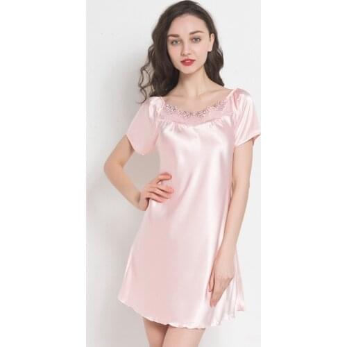 Sexy Sleepwear Plus Size Women Nightwear Night Dress Ropa Para Dormir Mujer Silk Sleepshirts Skirt Sleep Wear Ice Silk Lingerie