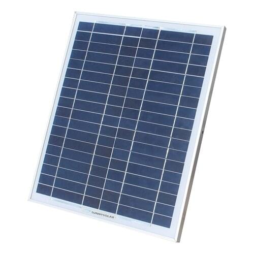 A class 20W solar panel charging 12V battery up to 22W