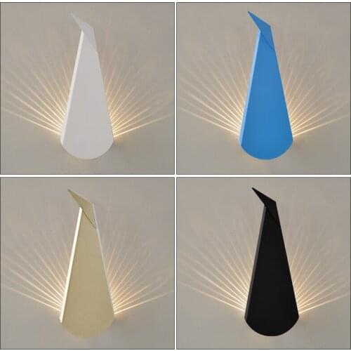 Post-modern LED living room wall sconces novelty aisle lighting nordic fixtures loft bird wall lamps bedroom bedside wall lights