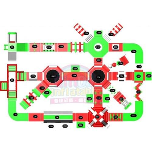 Adult sea play amusement floating playground aqua water park