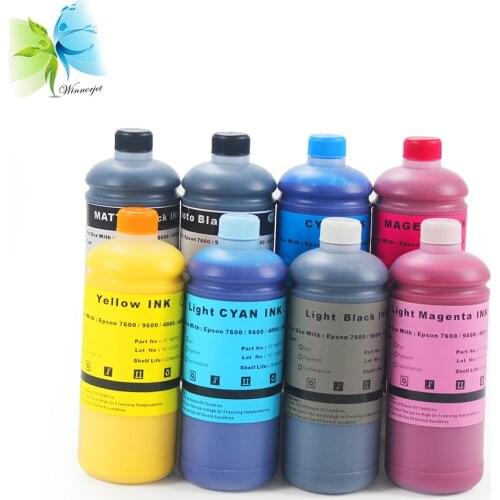 Winnerjet 8 color Water based refill Pigment ink for Epson stylus pro 4000 printer-1000ML/bottle
