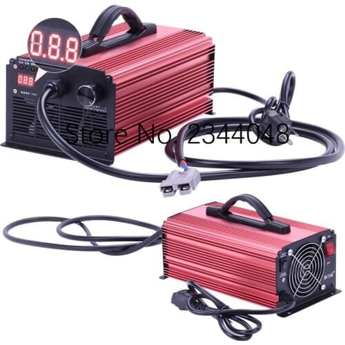 48V 60V 72V 25A lithium battery charger 20A 15A high current power ternary lithium iron fast charger adjustable digital display