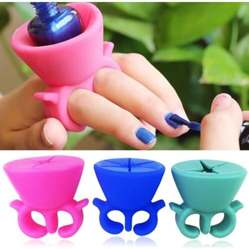 1PC Silicone Nail Polish Bottle Holder Collector Ring Heat Transfer Vinyl Container Weeding Scrap Collector Ring Holder