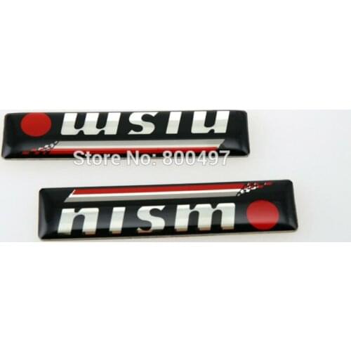 2 x Newest 3D Car Styling Aluminum Glue Decal Car Emblem Car Accessories Adhesive Badge for Nismo