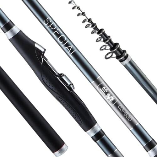 3.0m-6.3m 3# Rock Wedkarstwo Peche Multifunction Spinning Rod Carbon Fishing Pole Telescopic Fishing Olta Fishing Tackle Pesca