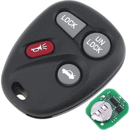 4 Buttons 315Mhz Keyless Entry Remote Key Fob KOBLEAR1XT 10443537 Suitable for 2001-2005 Chevrolet Monte Carlo Impala
