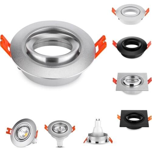 5pcs Black/While/Silver Color GU10 MR16 Led Bracket Halogen/led Spotlight Frame Spot lamp holder