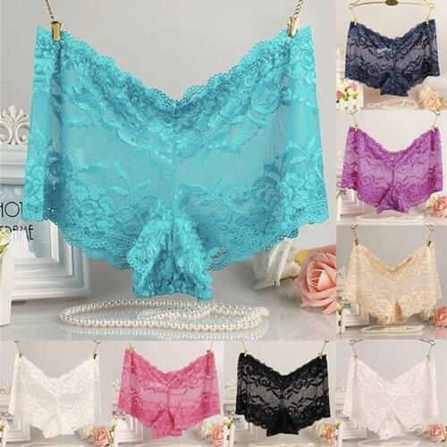 5Pc/Lot Womens Underwear Lace Womens Panties Sexy Boxer Underwear Fun Underwear