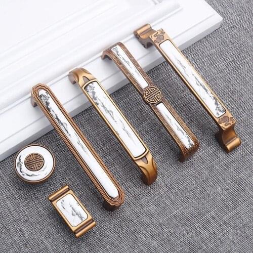 Antique Chinese Style Cabinet Handles Kitchen Knobs and Pulls Zinc Alloy Door Knob Drawer Pulls Furniture Hardware
