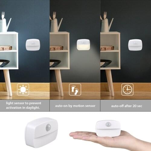 Motion Sensor Wireless PIR LED Night Lights Bedroom Decor Light Detector Night Lamp For Staircase Closet Strair Room Aisle Light