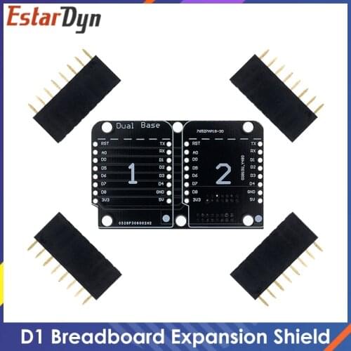H71 Double Socket Dual Base Shield D1 Mini NodeMCU ESP8266 Diy PCB D1 Expansion board