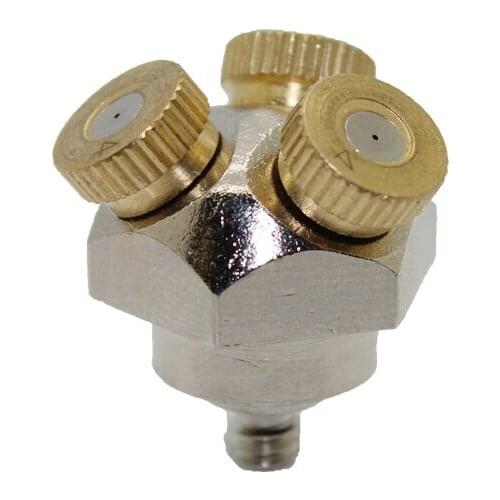 E132 Garden Sprinklers 3 Hole Adjustable Brass Spray Misting Nozzles Watering Irrigation Fitting Home Garden Tools