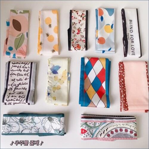 French Retro Scarf Headband Female Ribbon Headband 2021 New Satin Online Celebrity New Bow Tie Headband