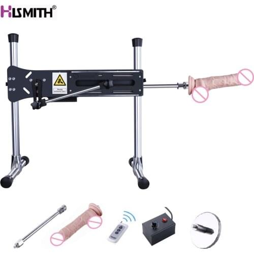 HISMITH Premium sex machine with 8" dildo Suckion cup Extension rod Remote Control Silent Ultra Stability thrusting sex machine
