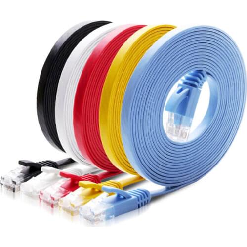 Hannord Cat6 Ethernet Cable Cat6 Ultra Thin Flat Patch Cord Cat6 RJ45 UTP FTP Lan Cable Ethernet Network Cable For PC Router