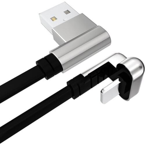 New design elbow Usb Cable For iphone cable 11 12 pro max Xs Xr X SE 8 7 6 plus 6s 5s ipad air mini 4 fast charging cable