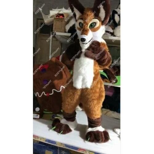 Brown Husky Dog Mascot Costume Animal Cosplay Props Party Game Fancy Dress Fursuit Parade Adult Advertising Halloween Outfits