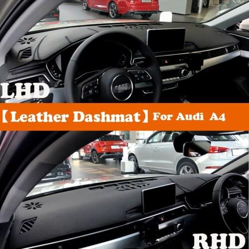 Leather Dashmat Accessories Car-Styling Dashboard Covers Pad Dash Mat Sunshade For Audi A4 B9 8W S-line 2017 2018 2019 2020