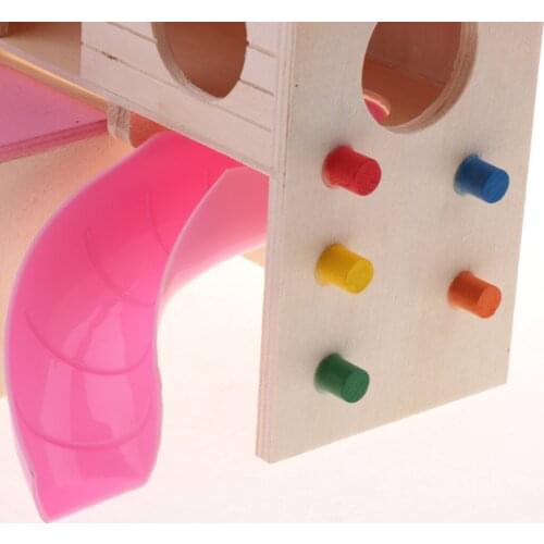 Rat Hamster House Wooden Ladder Pet Small Animal Rabbit Playhouse