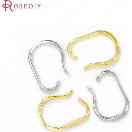 4PCS 21x15MM Platinum and 24K Gold Color Brass Geometry Earrings（No Hang Hole) Jewelry Making Supplies Diy Findings Accessories