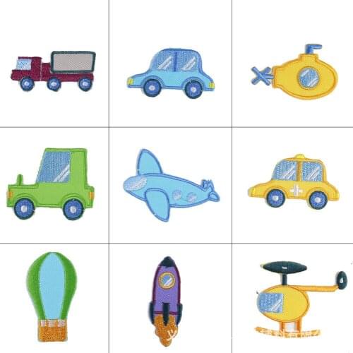 Iron On Patches Car Embroidery Cloth Stickers Childrens Clothing Decorative Adhesive Ironing Pants Shoes Decoration Sale