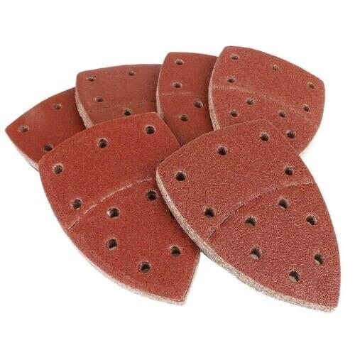 20PCS Mouse Sandpaper Self Stick Sandpaper Sheets Hook And Loop Sander Pads 11 Holes Sandpaper Disc Abrasive Tools For Polishing