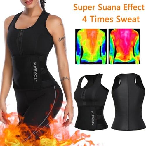 Neoprene Shapewear Sauna Suit Top Vest Adjustable Waist Trainer Slimming Women Weight Loss Adjustable Tummy Shaper Modeling Belt