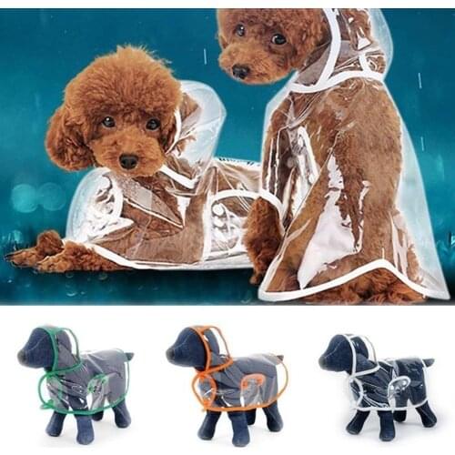 Waterproof Transparent Raincoats Dog Raincoat Spring Summer Rain Coats Dog Light Clothes Pet Accessories Puppy Rain