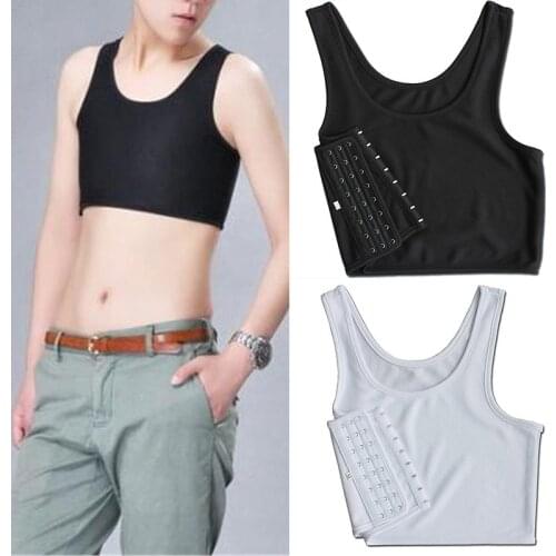 New Wrapped chest lining is comfortable and soft Body shaping Breathable Buckle Short Chest Breast Binder Trans Casual Vest Tops