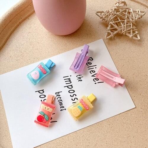 Ins New Women Girls Cute Cartoon Candy Hairpin Sweet Hair Clips Barrettes Korean Side Clip Fashion Hair Accessories 2021 Trendy