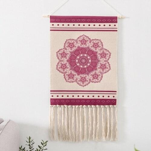 New 98*50CM Bohemian Geometric Tapestry Macrame Woven Wall Hanging Beautiful Handmade Knitted pendent Home Decoration