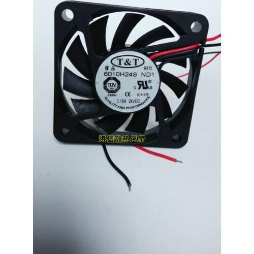 Brand new T & T 6010h24s ND1 DC24V 0.16A 6cm frequency converter cooling fan
