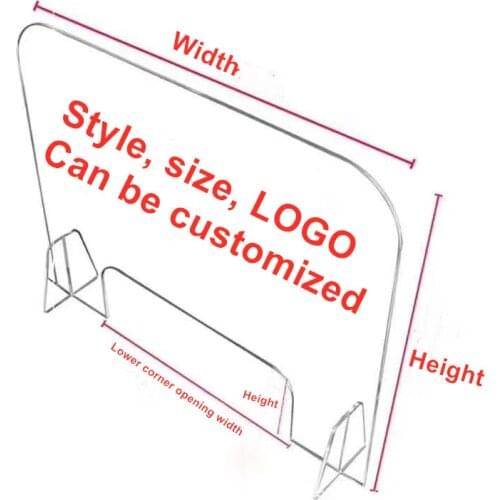 Wholesale Anti-spray Clear Acrylic Desk Divider Protective Plastic Isolation board