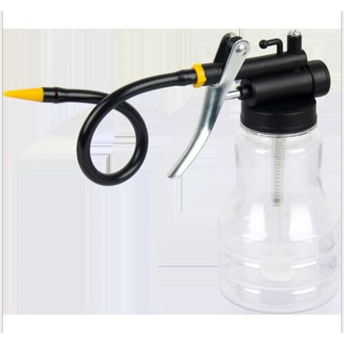 Durable 250ML High-pressure Transparent Pump Oiler Long Mouth Manual Oil Injector