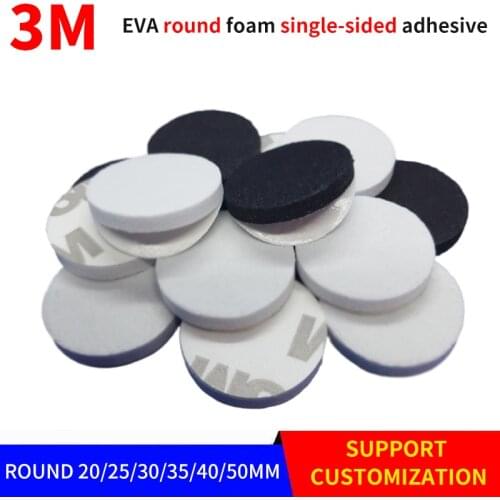 3M Foam Glue9080A Single-Sided Foam Glue Round Width 20/30/40/50mm Waterproof, Shockproof, Non-Slip EVA Foam Pad 50 PCS