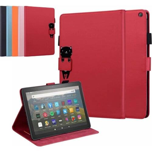 Adjust Stand Cover for Kindle Fire HD 8 Plus 2020 2018 2017 2016 2015 Tablet Case Funda Cute Print Magnetic Shell With Pen Slot