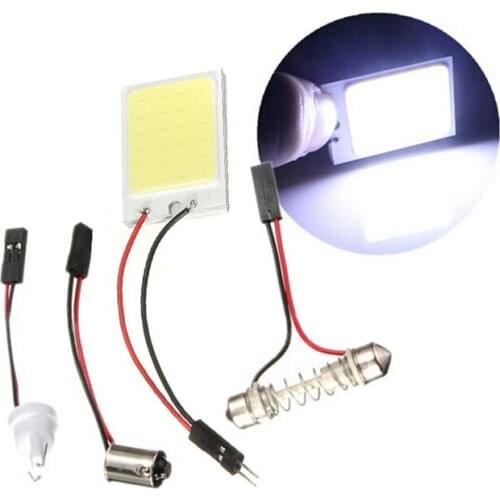 LED Panel Light for Car Interior Door Trunk Map Dome Light HID White 24COB