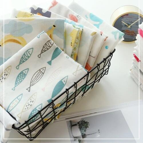 100% cotton fabrics for dress Double gauze cloth cartoon print pattern baby clothing fabric diy doll Handmade Sewing Quilting