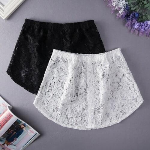 2020 Spring Lace Mini Fake Skirt Irregular False Shirt Skirt Half-body Female Skirts Womens Jupe Short A Word Skirt Blouse Tail