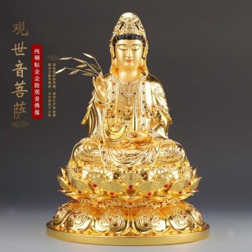 Southeast Asia High grade BUDDHA statue HOME Company Effective blessing safety healthy Good luck gilding Guanyin bodhisattva