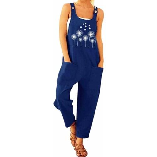 New Fashion Women Sexy Strap Camis Sleeveless Pocket Button Casual Playsuits Elegant Jumpsuits Summer Pants Romper Plus Sizes